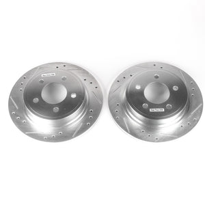 PowerStop fits Chrysler 04-08 Pacifica Rear Evolution Drilled & Slotted Rotors -