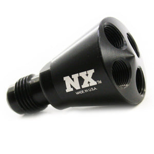 Nitrous Express 15019B 4 Port Showerhead Distribution Block w/6AN Inlet - Blue