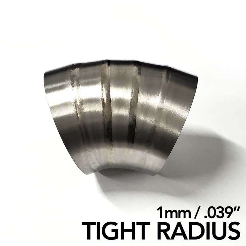 Ticon 141-06350-1313 Industries 2.5in. Welded Pie Cut 1.26D Tight Radius 90 Degree Bend (1mm/0.039in.) - 10 Pack