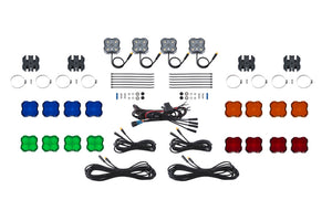 Diode Dynamics DD7750 Stage Series SXS Rock Light Installer Kit - White Diffused M8 (4-pack)