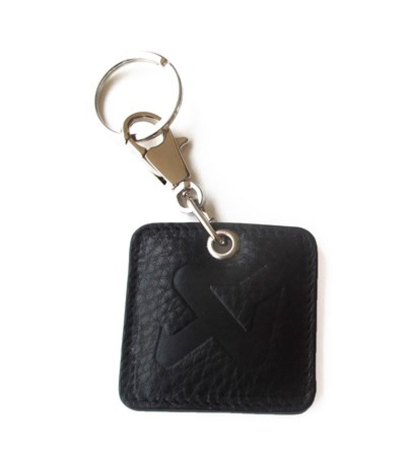 Akrapovic 800948 Square Leather Keychain - black