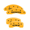 MGP 20226SCRVYL 4 Caliper Covers Engraved Front fits Honda Rear CR-V Yellow Fini