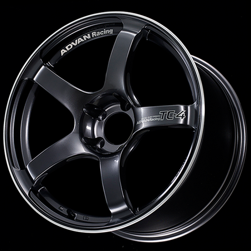 Advan YAD8I35EBGR TC4 18x9 +35 5-114.3 Racing Gunmetallic and Ring Wheel