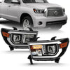 ANZO 111447 2014 fits Toyota 07-20 Tundra Projector Light Bar H.L Black Amber(Led High Beam) (Halogen Version)