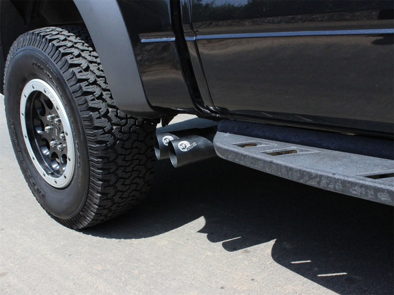 AFE 49-43071-B Series Exhaust SS Front Side Exit CB w/ Black Tips 10-14 fits Fo