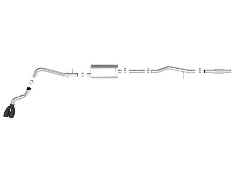 AFE 49-34106-B  Series 3in 304SS Exhaust Cat-Back w/Blk Tip 2019 fits GM Silver