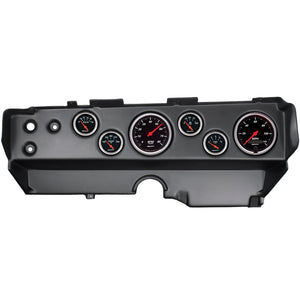 AutoMeter 7029-DB Autometer Designer Black 70-74 E-Body/Cuda/fits Challenger Dash Kit 6pc Tach/ MPH/ Fuel/ Oil/ WTMP/ Volt