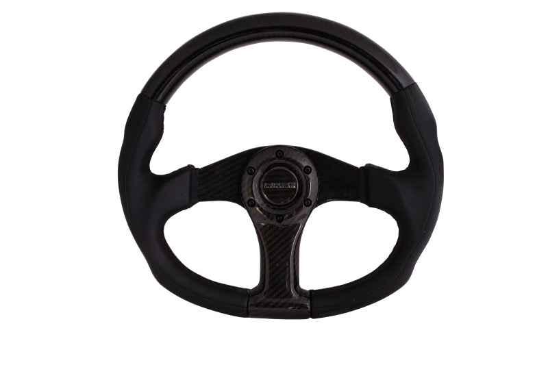 NRG ST-013CFCF ST-013CFCF Carbon Fiber Steering Wheel Oval Shape w/Black Carbon