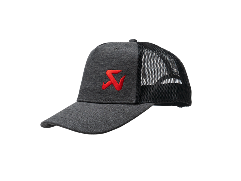 Akrapovic 802282 Logo Trucker Cap - Ash Grey / Black Mesh
