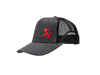 Akrapovic 802282 Logo Trucker Cap - Ash Grey / Black Mesh
