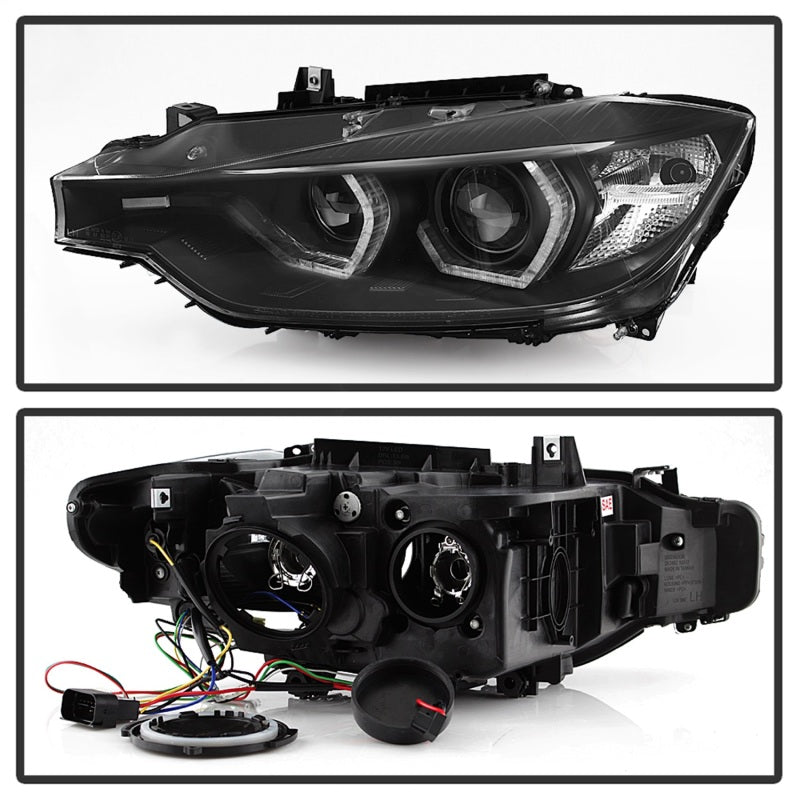 Spyder 5084347 fits BMW 12-14 F30 3 Series 4DR Projector Headlights - LED DRL -
