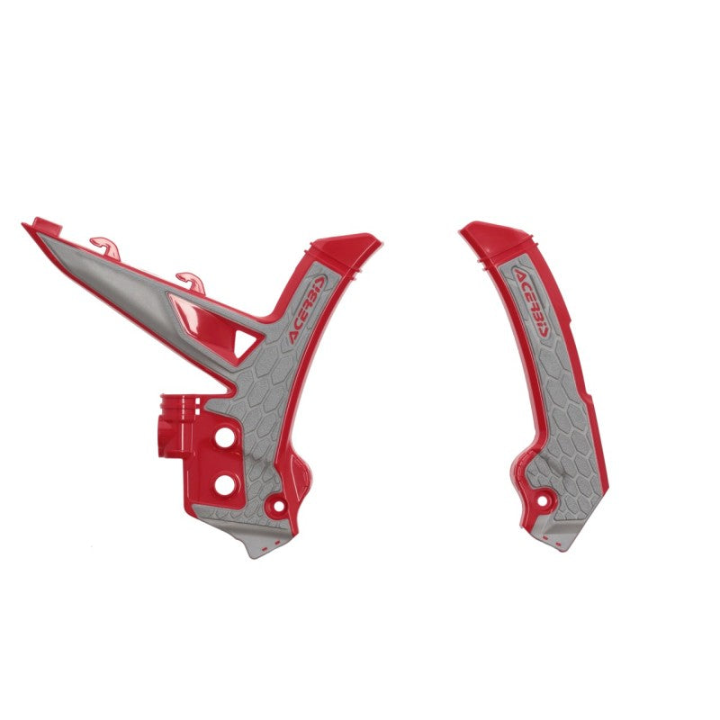 Acerbis 2984761010 2024 GasGas MC/ MC-F/ EC/ EC-F/ EX250/300 EX-F Frame Guards- X-Grip - Red/Gray