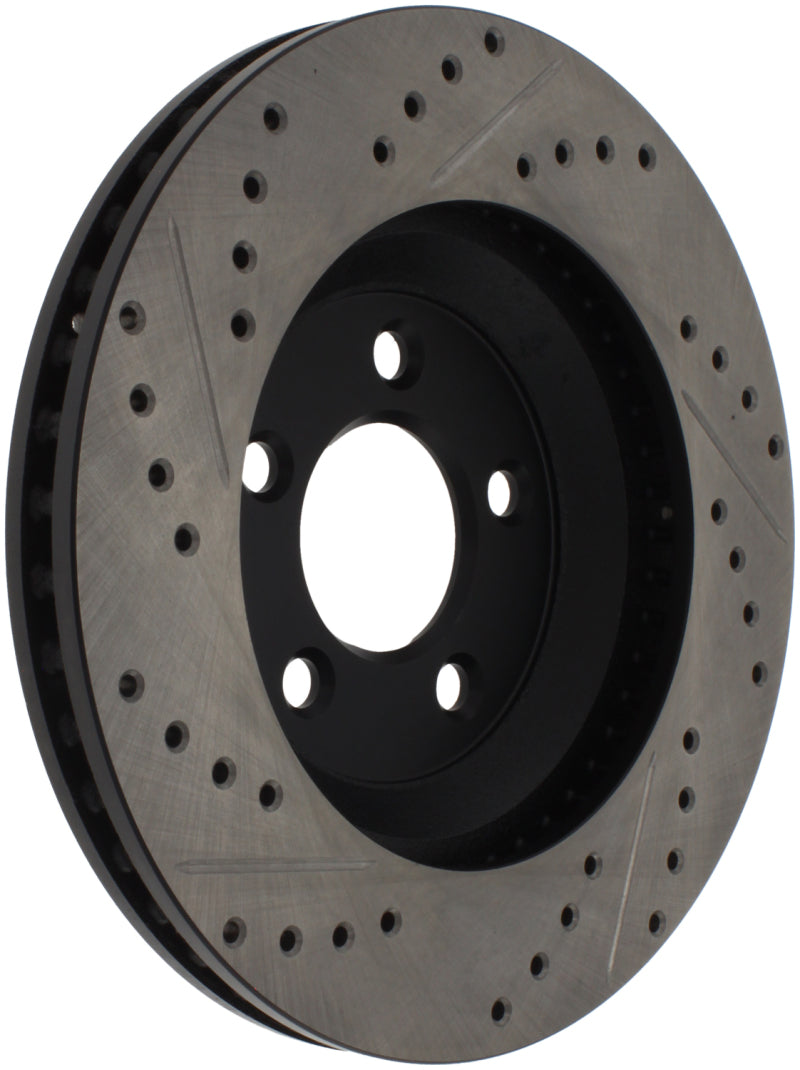 Stoptech 127.61086L 05-10 Ford Mustang GT Front Left Slotted & Drilled Rotor
