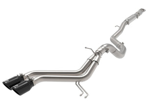 AFE 49-37018-B  2-1/2in to 3in SS-304 Cat-Back Exhausts w/ Black Tip 13-17 fits