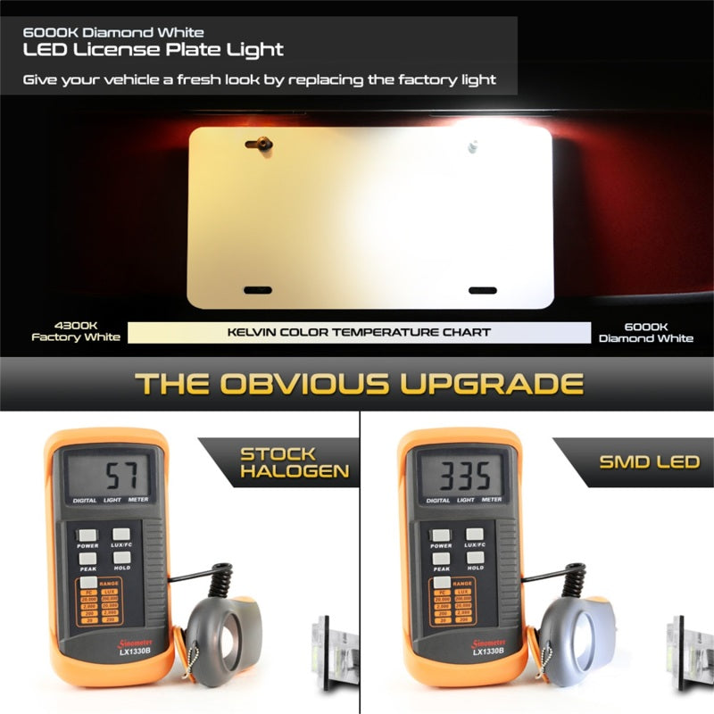 9044991 Xtune fits Honda 01-15 Civic LED License Plate Bulb Assembly White 550