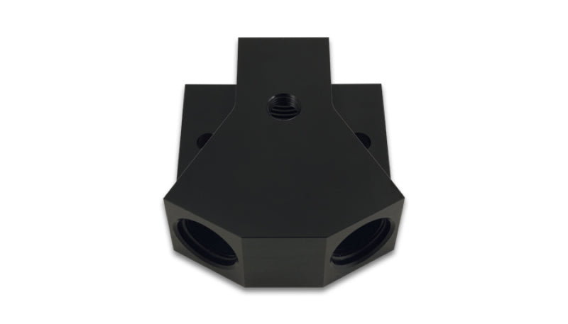 Vibrant 10893  Aluminum Y-Block Fitting with 1/8in NPT Port -8AN x Dual -8AN OR