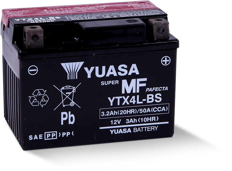 Yuasa YUAM62X4B YTX4L-BS Maintenance Free AGM 12 Volt Battery (Bottle Supplied)