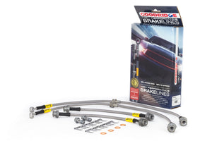 Goodridge 22048 fits Nissan 13-15 Sentra w/ Rear Drum Brakes SS Brake Line Kit