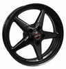 Race Star 92-850245B 92 Drag Star Bracket Racer 18x5 5x120BC 2.00BS Gloss Black Wheel