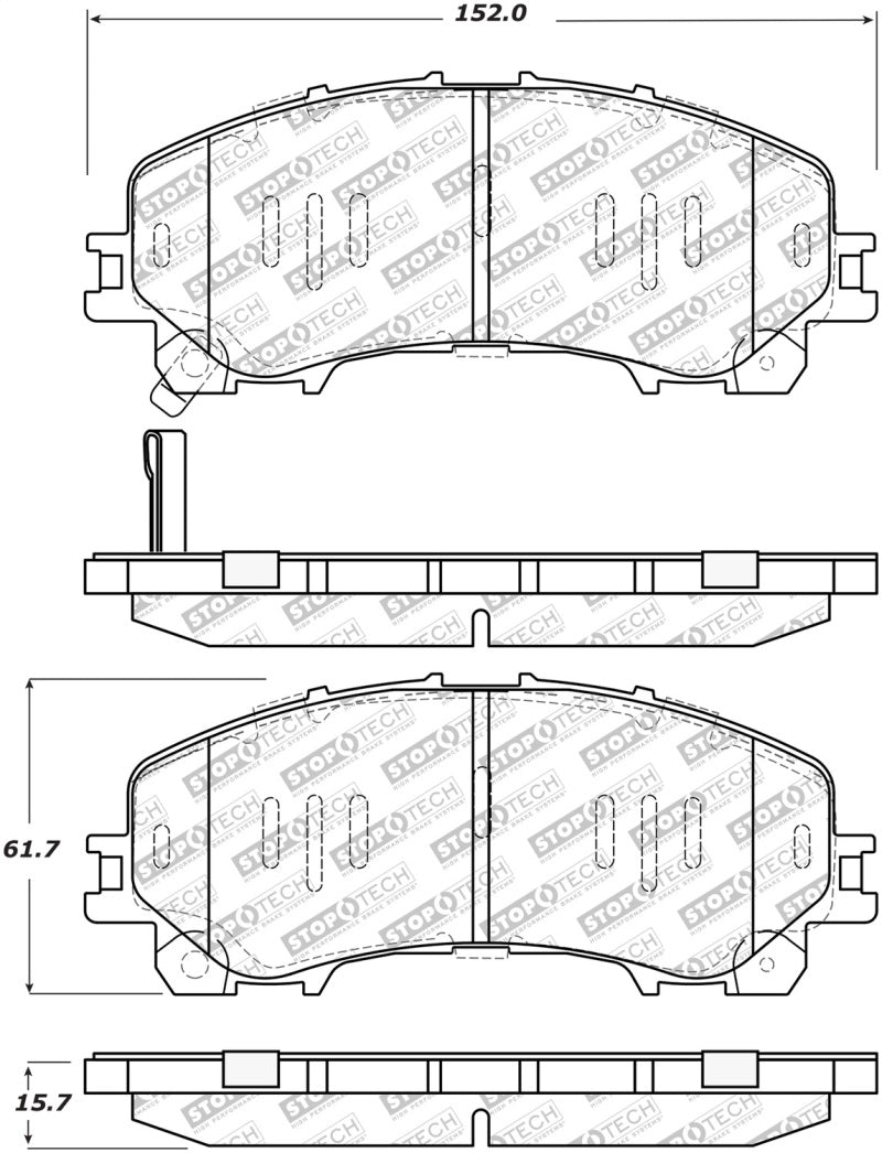 Stoptech 305.1736 Street Select 14-17 Infiniti Q50 Front Brake Pads