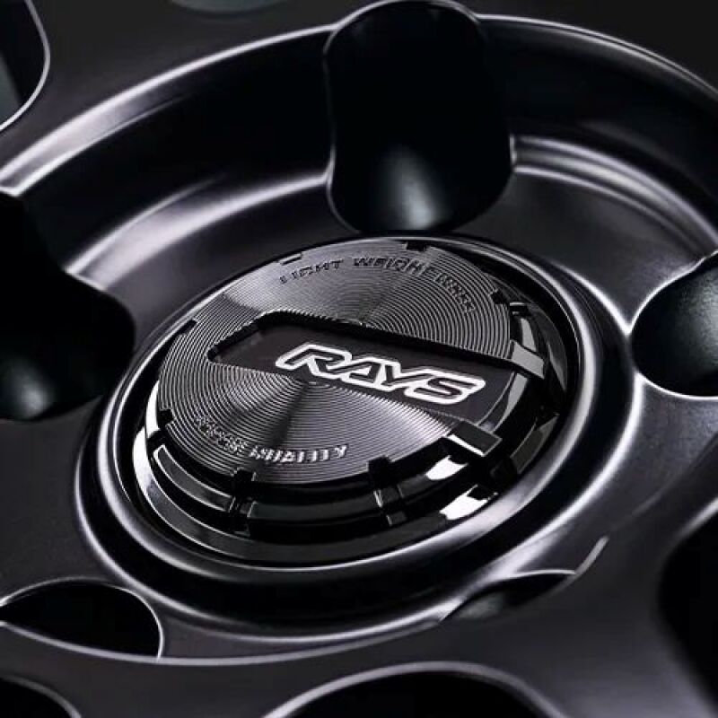 Gram Lights 57NR LIMITED II 18x9.5 +38 5-100 Semigloss Black Wheel w/ Black Cap/Stickers/Air Valve