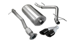 CORSA Performance 14259BLK Corsa 2007-2008 fits Chevrolet Silverado Crew Cab/Short Bed 1500 5.3L V8 Black Sport Cat-Back Exhaust