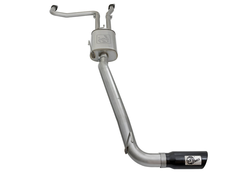 AFE 49-46125-B rce XP 2.5in Cat-Back Exhaust System w/ Black Tip fits Nissan Fr