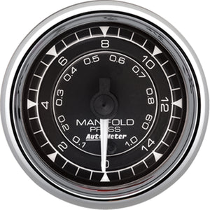 AutoMeter 9750 Autometer Chrono 2-1/16in 15PSI Digital Stepper Motor Manifold Pressure Gauge - Chrome