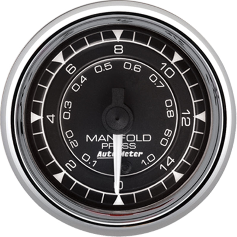AutoMeter 9750 Autometer Chrono 2-1/16in 15PSI Digital Stepper Motor Manifold Pressure Gauge - Chrome