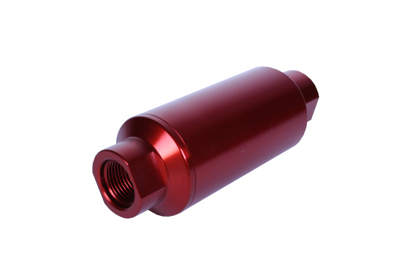 Aeromotive  12340 In-Line Filter - (AN-10) 10 Micron Microglass Element Red Anod