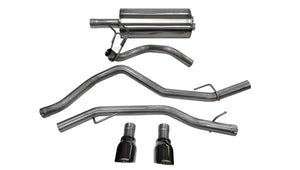 CORSA Performance 14405BLK Corsa 09-18 fits Dodge Ram 1500 4.7L/5.7L V8 Quad/Crew Cab/Short Bed Black Dual Rear Exit Cat-Back Exhaus