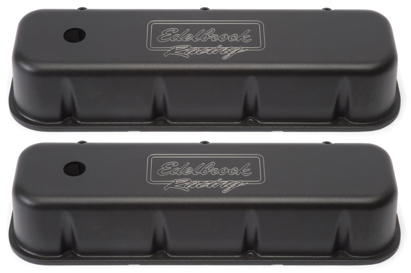 Edelbrock 41803 Valve Cover Victor Series fits Chevrolet 1965 and Later 396-502 V8 Tall Black