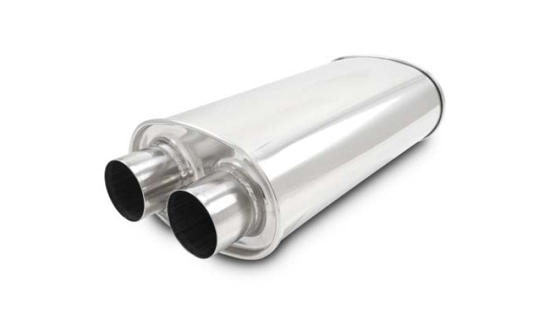 Vibrant 10536 Universal Streetpower 3in Stainless Steel Dual In-Out Oval Muffler