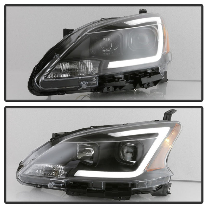 xTune 9042966 13-15 fits Nissan Sentra DRL LED Light Bar Halogen Projector Head