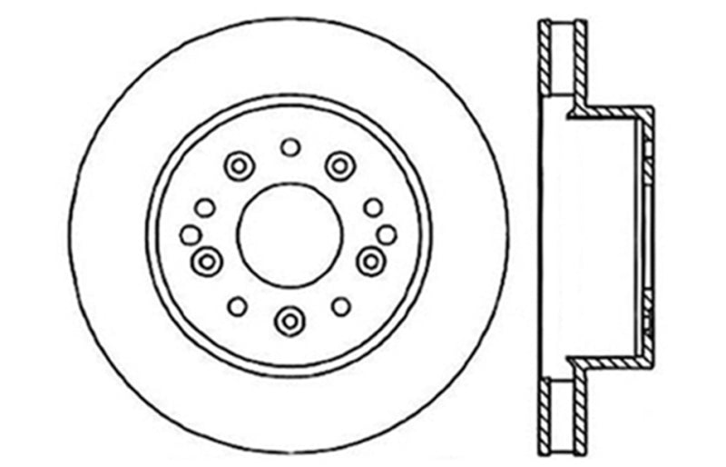 Stoptech 127.62007R Slotted & Drilled Sport Brake Rotor