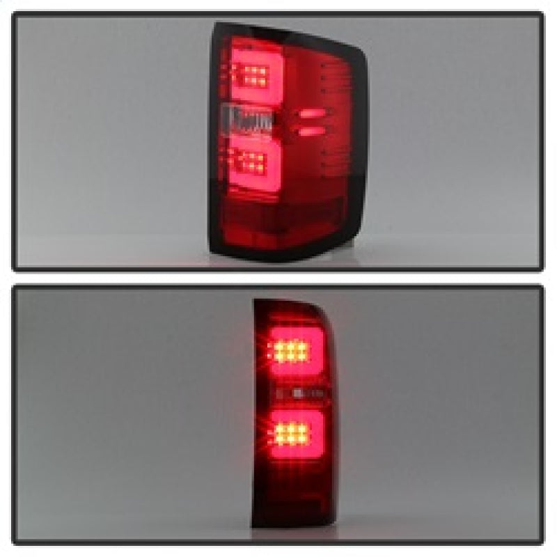 Spyder 5083753 fits Chevy 16-20 Silverado 2017 Light Bar LED Tail Lights - Red