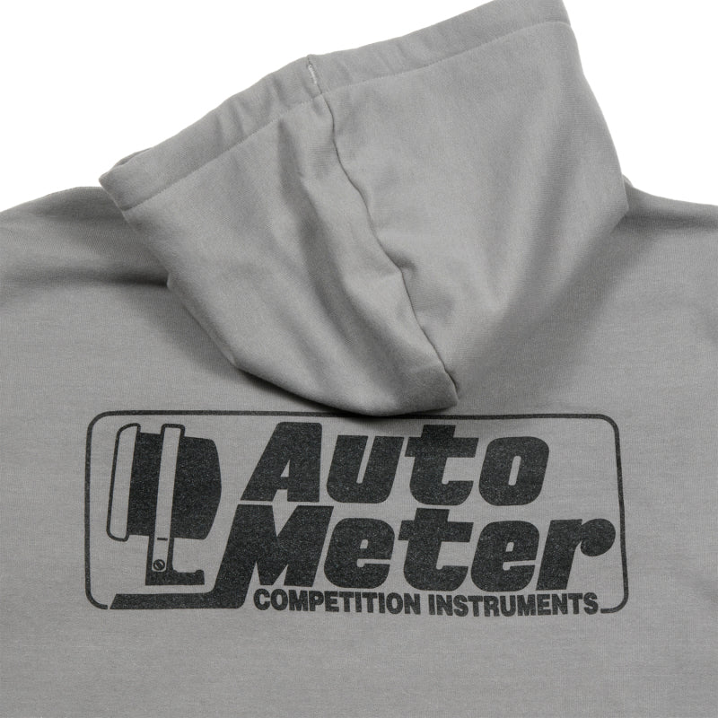 AutoMeter 0449L Gray Competition Pullover Hoodie - Adult Large