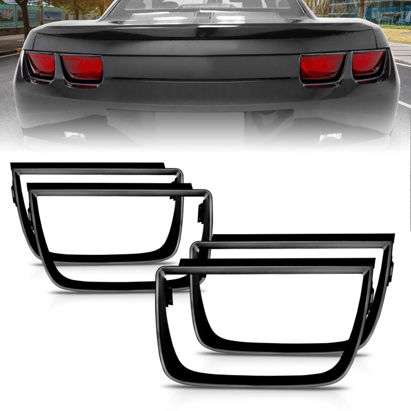 ANZO 351001 Taillight Bezels 2013 fits Chevrolet 10-20 Camaro Taillight Bezels - 4pc Flat Black