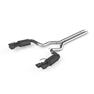 MBRP S7205BLK fits Ford Mustang GT 5.0 3in Dual Split Rear Cat Back w/ Quad 4in