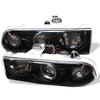 Spyder 5009524 fits Chevy 98-04 S10 Projector Headlights LED Halo Blk - Low H1
