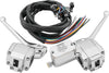 Bikers Choice 488814 73-81 Big Twin & XL Chrome Handlebar Control Kit W/Black S