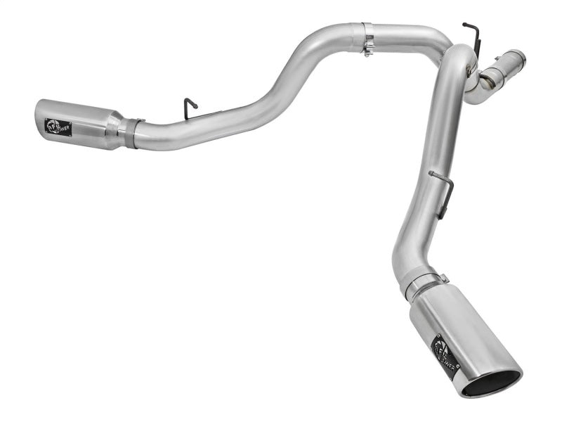 AFE 49-04080-P Exhaust 4in Dual DPF-Back Al Steel w/ Pol Tips 16-17 fits GM Die