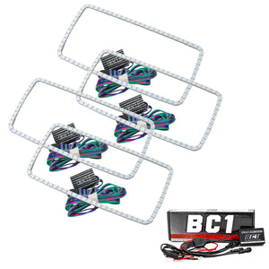 ORACLE Lighting 2629-335 Oracle fits GMC Sierra 07-13 Halo Kit (New Square Ring Design) - ColorSHIFT w/ BC1 Controller