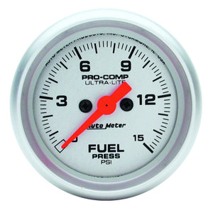 AutoMeter 4361 Autometer Ultra-Lite 2-1/16in 15psi Fuel Pressure Gauge - Digital Stepper Motor