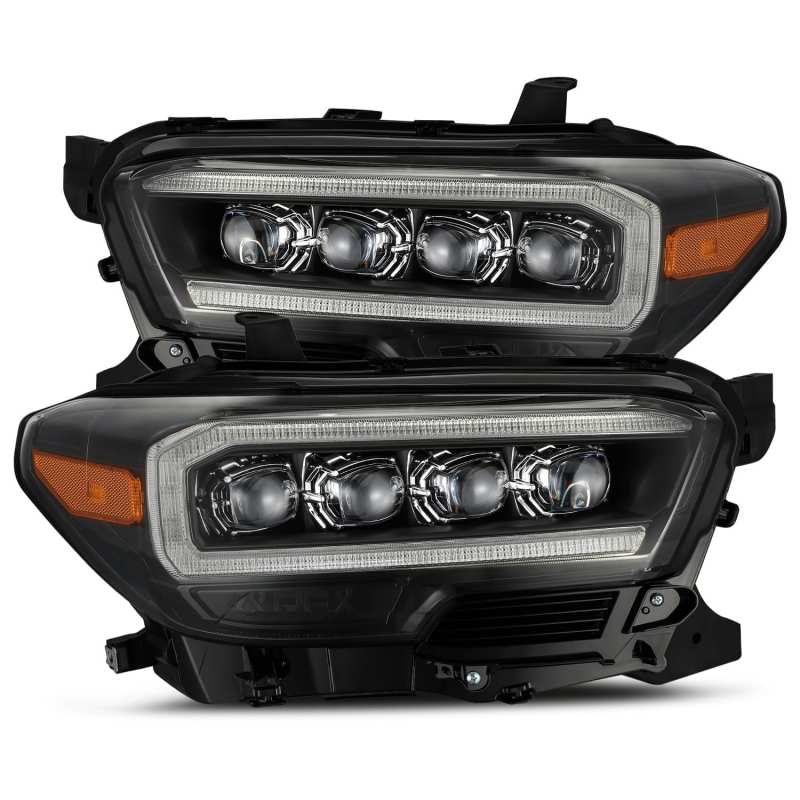 AlphaRex 880707 fits Toyota 16-20 Tacoma NOVA LED Projector Headlights Plank Style Black w/Activation Light