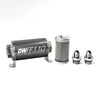 DeatschWerks 8-03-110-010K-8 Stainless Steel 8AN 10 Micron Universal Inline Fuel Filter Housing Kit (110mm)