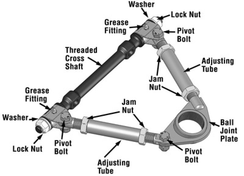 SPC Performance 92542 Pro Series Front Adjustable Upper Control Arm (fits Chrysler Thread-In 10deg) (Race Only)