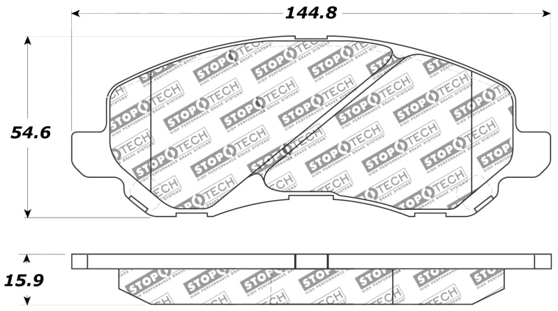 Stoptech 309.0866 Performance 07-10 Jeep Compass/Patriot / 01-09 Mitsubishi Eclipse Front Brake Pads