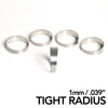 Ticon 109-03801-0013 Industries 1.5in 45 Degree 2.55in CLR Tight Radius 1mm Wall Titanium Pie Cuts - 5pk