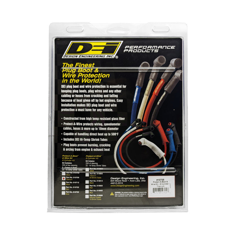DEI  10705 Protect-A-Boot and Wire Kit 8 Cylinder - Titanium